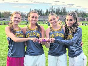 Vernon girls 4x100 relay breaks records