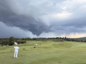 LG1 Ominous skies over Ballyowen Golf Club in Hamburg on Tuesday, July 8 moments before lightning strikes a golfer. (Photos by Brian Delia)