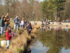 A past commissioners' fishing derby at Lily Pond (Photo by Jerry Goldberg)