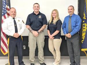 L-R: Sheriff Michael F. Strada, Supervising PST Brian Cannon, Supervising PST Shannon Quinn, and Director Mark Rozek.