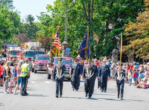 Sparta firefighters march in the Fourth of July parade on Friday, July 4 in Sparta. (Photos by Nancy Madacsi)