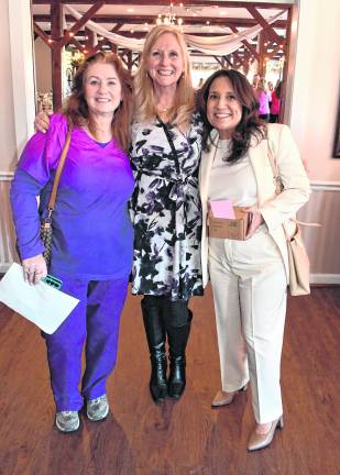 <b>Maureen Warden of the Sussex-Wantage School District, Stacy Yanko of the Hopatcong School District and Antoinette Blaustein of the NJEA pose for a photo.</b>