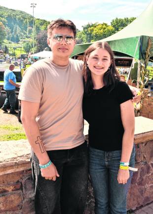 <b>Joey Esposito and Gabby DeFeo, both of Vernon pose for a photo.</b>