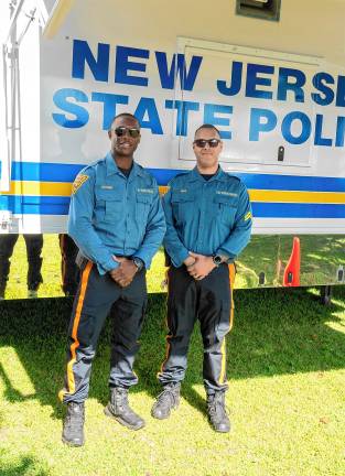 <b>New Jersey State Police Troopers Gerard Vega and Al-Majid Hutchins.</b>
