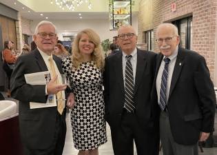 From left, Roger Thomas, Foundation Chair, Dr. Heidi Weber, Foundation member, William Curcio, former SCCC Board Chair and Dr. Tim Parker.