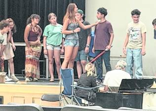 <b>The cast of ‘Percy Jackson &amp; The Lightning Thief: The Musical’ rehearse.</b>
