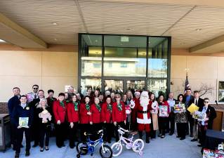 <b>Santa arrives for the Season of Hope toy drive kickoff.</b>
