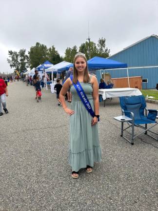 Miss Vernon 2023 Emily Klump greeted people at the Vernon Street Fair.