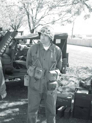 David Johnson of Andover as a Marine BAR gunner.