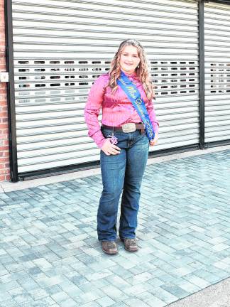<b>Little Miss Sussex Sophia Daidone of Sussex poses for a photo.</b>