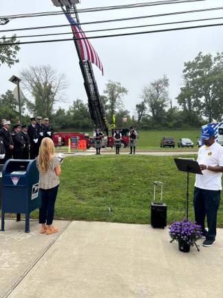 Residents gather for the 9/11 Memorial Ceremony in Vernon.