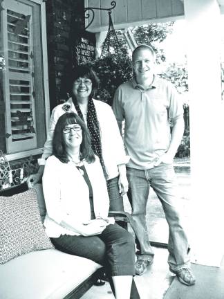 Photo by Claudia Caramiello Kathy Duffy (sitting), Monica McGuire and Chris Ball.