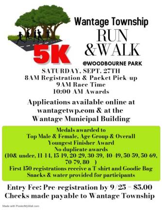 5K Run &amp; Walk on Saturday in Wantage
