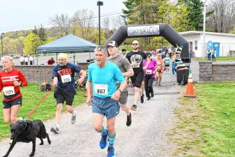 The second annual Boots on the Ground Charity Walk/Run gets under way Saturday, April 19 on the Sussex County Community College campus in Newton. (Photos by Maria Kovic)