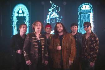 Chris Schwartz (lead guitar, mandolin), Vinny DeRenzis (lead vocals, guitar, keys), Mike Intelisano (drums, vocals), Brendan Marro (guitar, vocals), Jeff Tomrell (creator, keys, vocals, trumpet), Greg Reigle (bass, vocals) (Photo by Marty McGowan)