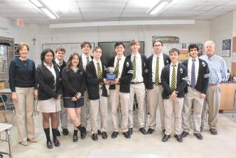 Pope John XXIII Regional High School wins the Sussex County Academic Bowl Tournament. (Photo provided)
