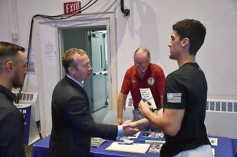 Gottheimer meets with local veterans during his Veterans Resources Fair.