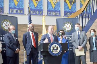 U.S. Rep. Josh Gottheimer at Vernon Township High School (Photo provided)