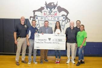 The Vernon PAL was presented with a check for $25,000 on June 8.