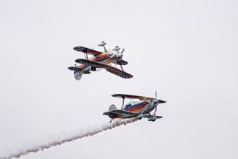 The NextGen Eagles perform in classic biplanes June 15 at Greenwood Lake Airport in West Milford. The team was making its New Jersey Airshow debut. (File photos by TJ Nolan)