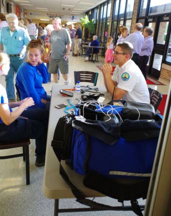 Members of the Wantage Township First Aid Squad were on hand to offer blood pressure checks.