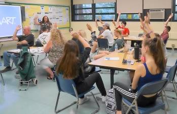 Youth participate in a Vernon Coalition meeting last year.