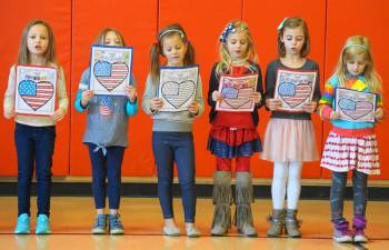 Students read a poem of gratitude.