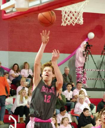 High Point's Ethan Schipper releases the ball during a shot. Schipper scored 18 points, grabbed 8 rebounds and made 5 assists.