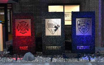 <b>The Vernon Township First Responders Memorial.</b>