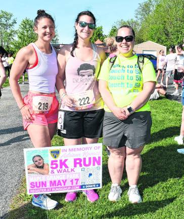 <b>Kristen Vance, Kristin Oyen and Sherry Polhemus, all of Vernon pose for a photo.</b>
