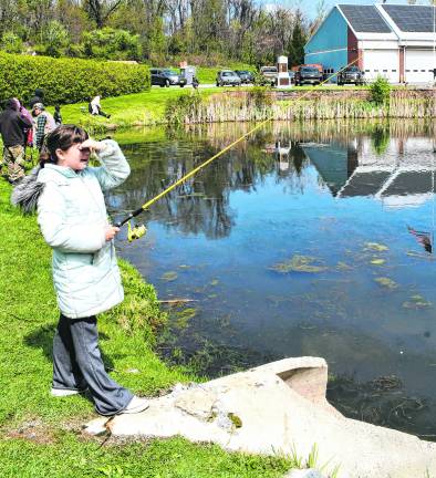 <b>Charleigh Oneglia of Vernon fishes.</b>