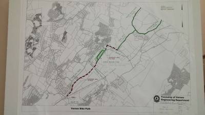 Photos by Leigh Tenore A proposal for the Vernon Township Bike Path is shown.