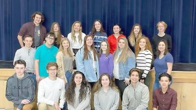 The top winners include, from left: first row: Patrick Cahill, David DeGeeter, Arianna DiMartino, Madyson Potts, Ray Villafuerte and Sebastian Grau. second row: Tristen Hakala, Benjamin Dupont, Baylee Bosma, Emma Blaine, Palmer Papson, Brooklyn Rubenacker, Larissa Trongone, and Sidney Sparta; third row: Nathan Fitch, Vjosa Ukella, Julia Stellingwerf, Breanne Kastner, Abigail Talt, Becka Terazakis and Jacob McCormick. Not Pictured: Matthew Haedo, Jade Lazar, Tyler Struble, Hailey Minter, Alexandra MacPherson, Emma McKeon, Jacob McCormick and William Douglas.