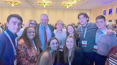 Evan Amato, Cynthia Schneider, Jim Carroll (Director of the White House Office of National Drug Control Policy), Dylan Mann, Lorraine Austin, Timothy Crum, Jefferson Carney. Front Row: Lisa DeRitter, Kayla Barca, Kaitlyn Buurman