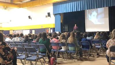 John Halligan speaks to students (Photo provided)