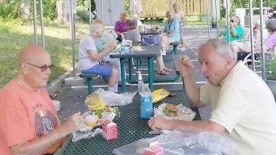 Vernon seniors now have a “safe area” outside the senior center (Photo provided)