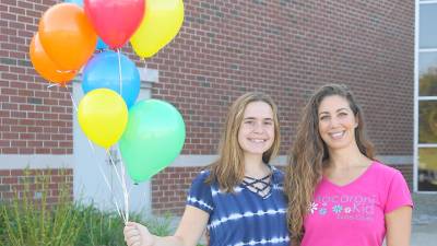 From left, Isobel Costello and Danielle Barris pause for a moment