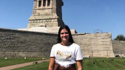 Students in the Vernon Township School District’s international program visit sights, such as the Statue of Liberty in New York Harbor. (Photo by Lisa Curry)