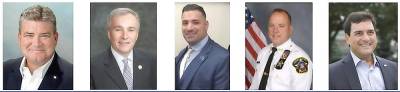 From left: Senator Steve Oroho, Assemblyman Hal Wirths, Sgt. Joe Imperatrice, Sheriff Mike Strada, and Frank Pallotta (Photos provided)