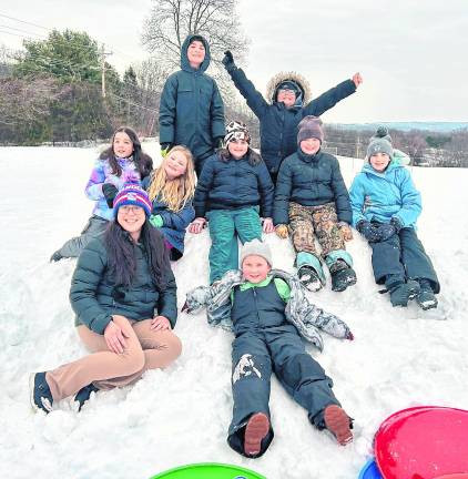 Lounsberry Hollow students go sleigh riding