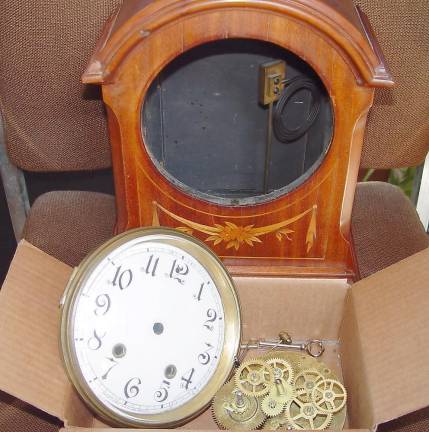 Ansonia clock arrives (Photo by Dr. John T. Whiting)