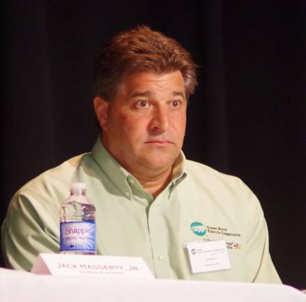 Sussex Rural Electric Cooperative President and CEO Jim Siglin is shown during the meeting.