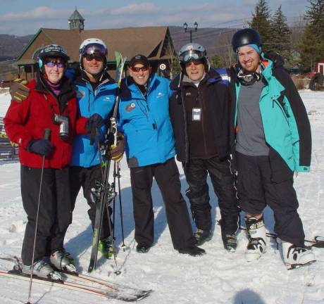 Buffy &amp; John Whiting reunite with ski school friends David &amp; Lou &amp; welcome new Marketing Director Pierson on opening day at Mountain Creek