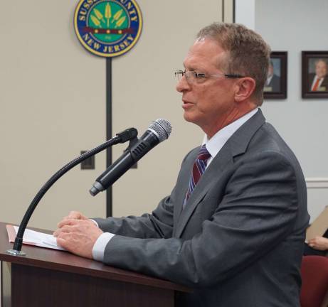 Photos by Vera Olinski Raymond Sarinelli of Nisivoccia introduces the Sussex County 2016 budget.