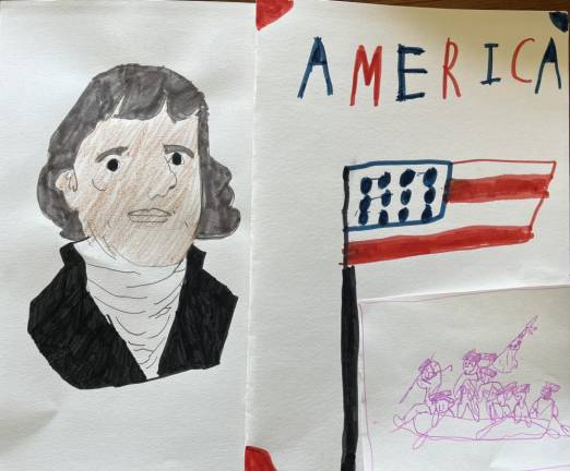 Students depict the Revolutionary War. (Photos provided)