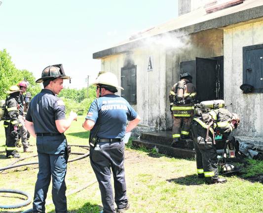 Fire Training in progress.