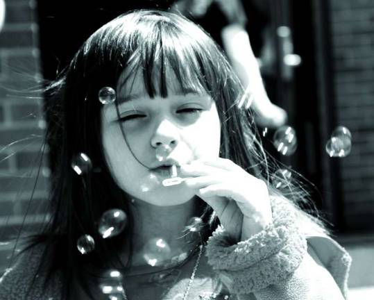 Bubble blowing for Autism