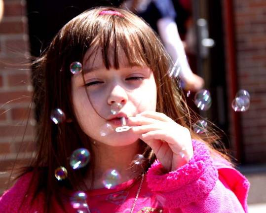 Bubble blowing for Autism
