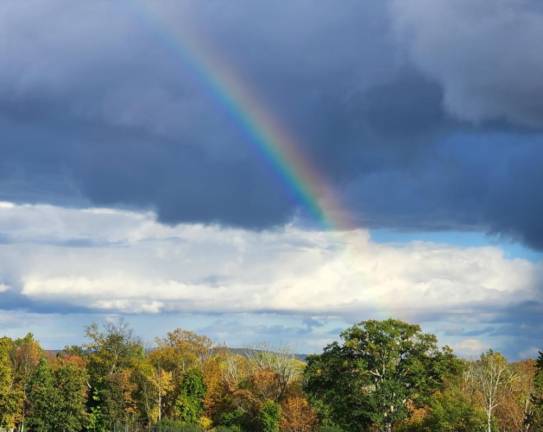 A rainbow over Minisink. Photo submitted by Lynn Revella.