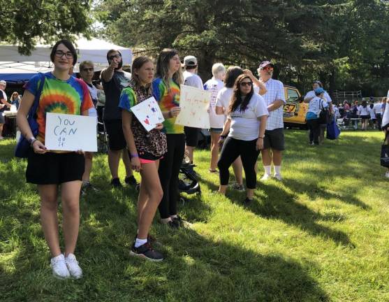 From left are Marissa Bonaparte, Eloise Demeter and Gia Gutierrez, who are part of the Center for Prevention &amp; Counseling’s summer youth action groups.